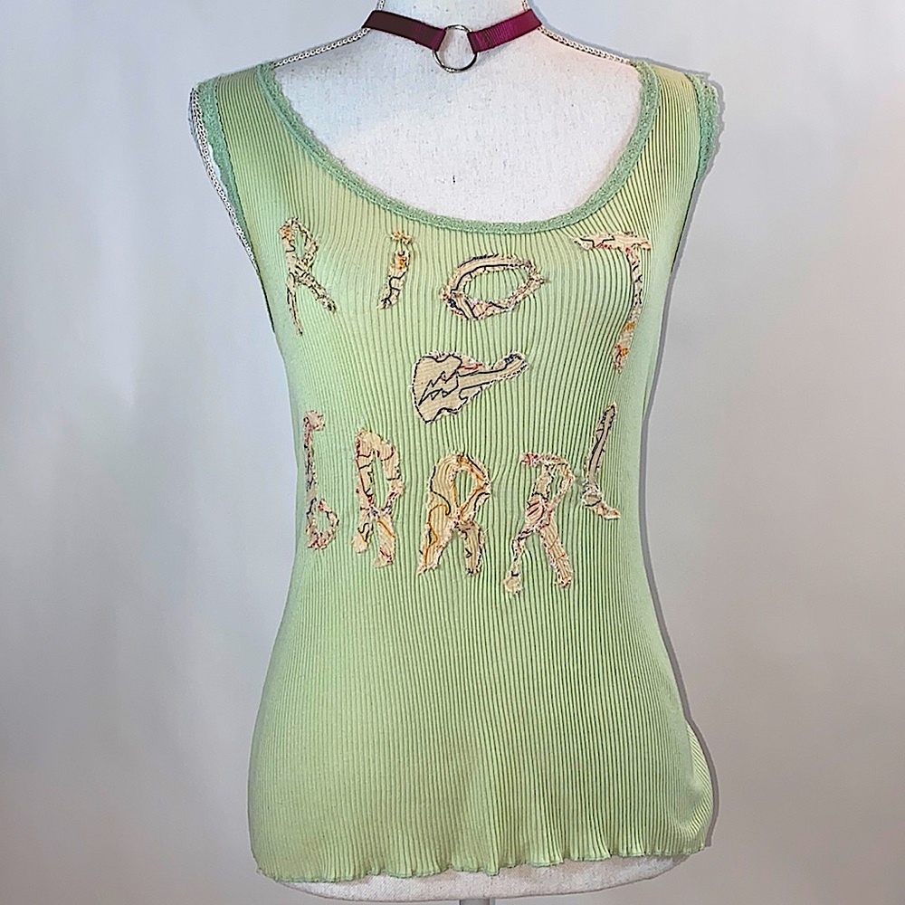 Riot Grrrl guitar patchwork tank top